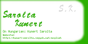 sarolta kunert business card